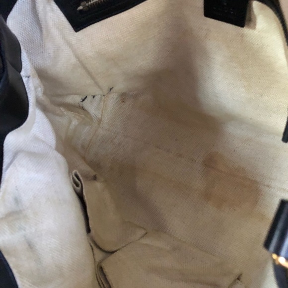 GORGEOUS EUC Authentic Gucci studded shoulder bag tote beige with black handle - Picture 12 of 15